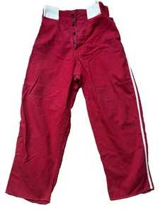 Vtg 50's Baseball Pants Mens Medium Felco Athletic Co. Inc. Red w/white Stripe - Picture 1 of 8