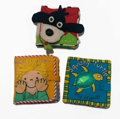 Sensory Soft Baby Book Bundle (3) Peekaboo I Love You Baby Toys - Image 1 of 4