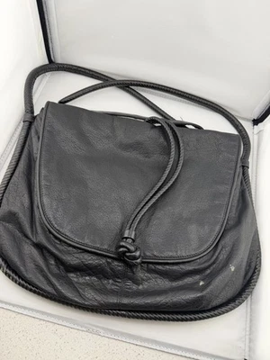 Kenneth Cole Cuero Genuino Bolso Mensajero con Solapa Maletín Bolso de Hombro Foto 1 de 4