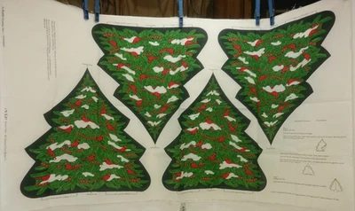 "A Wildlife Christmas Tree" VIP Screen Print Cranston Cut & Sew Fabric Panel - Image 1 of 4