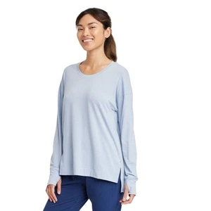 All in Motion NWT Women's S Light Blue Crewneck Long Sleeve Activewear T-Shirt - Picture 1 of 3