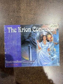 The Krion Conquest Nintendo NES Manual Only!