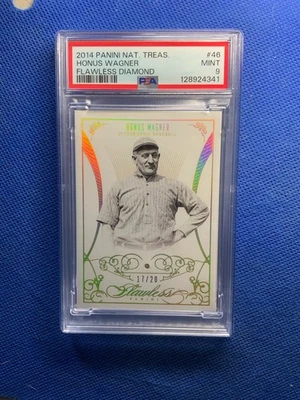 2014 Безупречные национальные сокровища Хонус Вагнер 17/20 бриллиант в карте Psa 9 POP 1 - Изображение 1 из 2