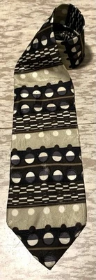 Fratelli Moda 意大利丝绸领带黑色彩色圆点手工设计师 — 第 1/4 张图片
