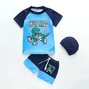 Size: Other sizes, Color: Blue - Summer Boys Swimsuit for Kids Split Sun Quick - Picture 1 of 7