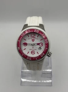 Swiss Legend Neptune 213006024 White Silicone Pink Bezel Ladies Wrist watch - Imagen 1 de 8