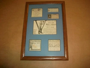 Vintage Baseball & Football Advertising 1890's - 1910 Framed - Picture 1 of 7