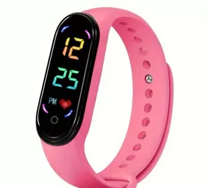 Cute Electronic Watch LED Fashion Cartoon Sports Bracelet-Pink - Picture 1 of 5