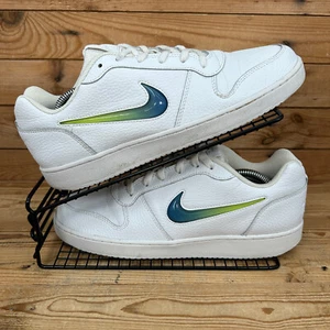 Nike Turnschuhe Herren Größe UK 9 Ebernon Low Premium Weiß Leder Freizeitschuhe - Bild 1 von 13