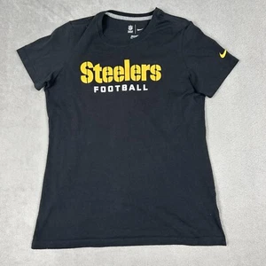 Nike Pittsburgh Steelers Shirt Women's XL Black Crew Neck Dri Fit Pullover NFL - Picture 1 of 10