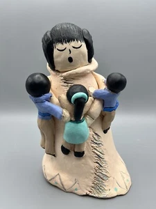 Narratore 3 bambini ceramica nativi americani firmata Diane McLaughlin Hopi?  - Foto 1 di 11