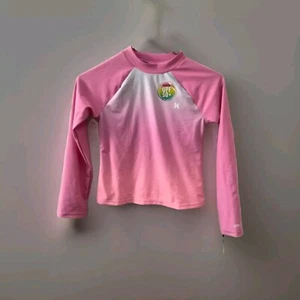  Hurley Girls Rash Guard Long Sleeve Ombre Pullover Top UPS 50 Swimwear  - Picture 1 of 5