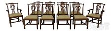 L58242EC: Set of 10 English Chippendale Style Mahogany Dining Room Chairs