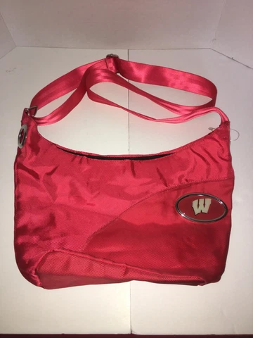 Wisconsin Women’s Purse Red Tote Hand Bag NCAA Sports Unique Pink Inside Cover