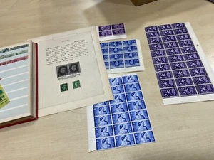 GB KEVII- QE KGVI MINT BLOCKS QE GRAPHINES small album a277 - Imagen 1 de 16