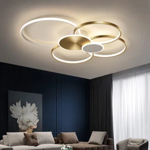 Aluminum LED Ceiling Light Chandelier Dimmable Pendant Fixture Living Room Lamp - Picture 1 of 14