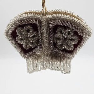 Antique Pre 1900s Iroquois Native American Beaded Purse? Basket W Hanging Loop? - Picture 1 of 12