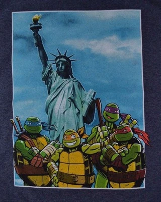 TMNT Teenage Mutant Ninja Turtles Boys Short Sleeve Top Statue of Liberty NYC - Image 1 of 2