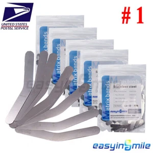 5Packs Dental Matrix Bands Tofflemire #1 .0015 Matrix Band Stainless Dolly Bands - Picture 1 of 6