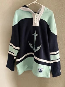 Seattle Kraken Starter Jersey Hoodie Pullover Anker Logo Herren Large Neu mit Etikett - Bild 1 von 6