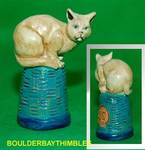BLAS SERVIN Sculpted CAT THIMBLE - New from Paraguay MANY PHOTOS #05 - Picture 1 of 12