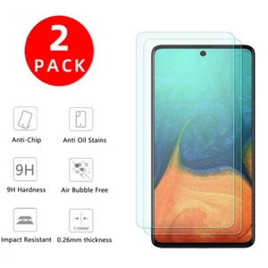 2X Premium Echt Hartglas Displayschutzfolie für Samsung Galaxy A71/A72 5G - Bild 1 von 6