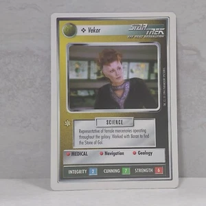 Star Trek The Next Generation 1994 TCG CCG Vekor Science borde blanco - Imagen 1 de 2