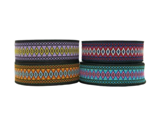 Ribete de 10 m tejido/cinta tejida patrón de rombos 29 mm de ancho (0,99 €/m) - Imagen 1 de 9