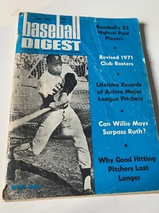 JB: 1971 Baseball Digest Magazine Lot (4) Willie Mays, Tony Oliva, Pepitone - VG - Picture 1 of 2