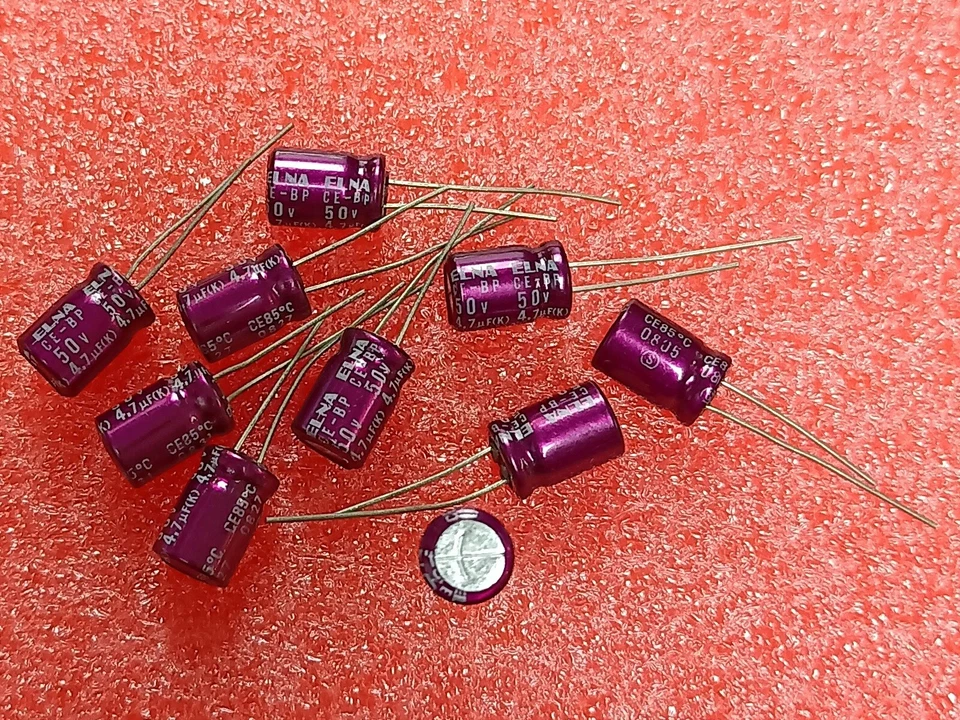 10 pcs ELNA CE-BP 4.7uF 50V Bi - Polar electrolytic capacitor For Audio - Image 1 of 1