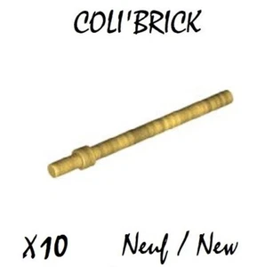 Lego 63965 - 10x Barre Baton / Bar 6 L w. stop Ring - Or / Pearl Gold - New Neuf - Imagen 1 de 1