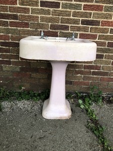 Unique pink pedestal sink for sale Bathroom Cast Iron Pedestal Sinks For Sale Ebay