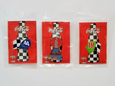 NASCAR 1998 Coca-Cola Racing Family Lapel Hat Pin Lot Of 3 Labonte Petty Jarrett - Image 1 of 4