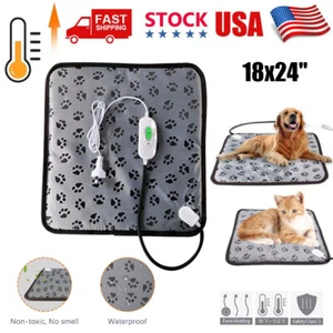 Adjustable Heating Pad for Cat Dog Pet Electric Heater Mat Warmer Bed Waterproof - Picture 1 of 17