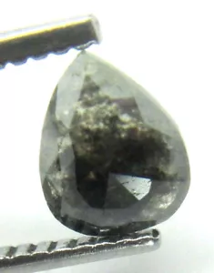Diamante corte rosa gris galaxia forma pera sal y pimienta 0,82 quilates 7,35 x 5,70 x 2,16 mm - Imagen 1 de 6