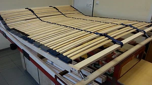 7 Zonen Lattenrost Optimalux KF 150x200, 150x190, 42 Federleist. Kopfteil 592 mm - Bild 1 von 3