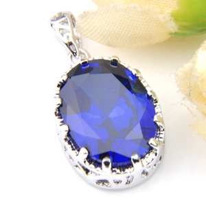Natural Rainbow Fire Mystical Topaz Silver Oval Pendant Necklace 25 ct Xmas Gift - Picture 1 of 6