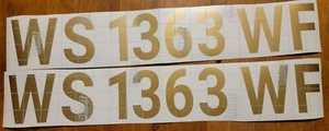 Custom Boat Registration Numbers Letters Decal 3" x 19" sold as set left&right - Picture 1 of 5