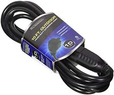 16 AWG 3 Prong Outdoor Extension Cord 3 Outlet Extension Cord 10 Ft Black