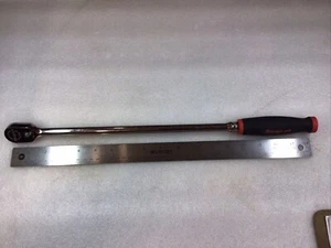 Snap-On FHLL80 - 3/8" Dr., 18-3/4” Long, Red, Soft Grip Handle, Ratchet-USA-NICE - Picture 1 of 17