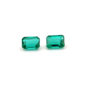 Pair of Colombian Natural Emeralds. 0.52 Ct