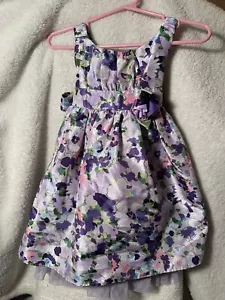 Little Girls Purple Flower Spring/EASTER Dress-24 Months- Barely Worn! - Picture 1 of 6
