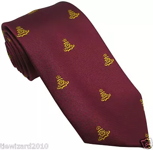 Royal Artillery Gold Gun on Maroon Regimental Tie - Picture 1 of 1