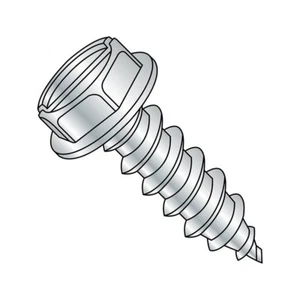 Steel Sheet Metal Screw,Hex/Slotted, Type A, #6-18 Thread Size, 3/8" L,  10000ct - Picture 1 of 2