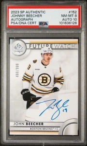 2023-24 SP Authentic Future Watch Auto John Beecher PSA 8 Auto 10 #152 RC /999 - Picture 1 of 2