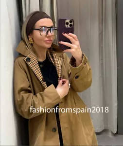 ZARA NEW WOMAN REVERSIBLE TRENCH COAT ZW COLL. DARK CAMEL XS-XL 3811/042/751 - Picture 1 of 5