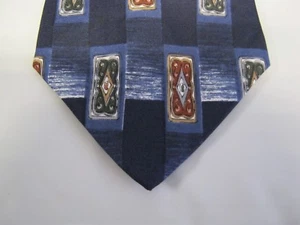 HENRY GRETHEL Silk Tie Necktie 56 x 4 blue multi-color 13370  - Picture 1 of 4
