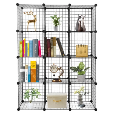 12 Cube Organizer Cube Storage Storage Shelves Wire Cube Storage Origami Shelves - Image 1 of 4