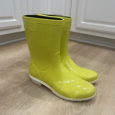 Botas UGG Sienna Lluvia Media Pantorrilla Impermeables Amarillas Mujer Talla US 11/hombre Talla 10 Foto 1 de 4