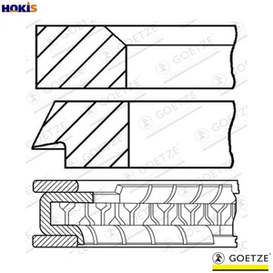 4x PISTON RING KIT 08-282700-10 STD FOR F2-C/-CF2 2.2L F8 1.8L FE60FE61 2.0L - Picture 1 of 9